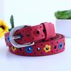 Gift Hollow Butterfly Flowers PU Leather Unisex Children Belt Adjustable Belts Waist Belt Waistband