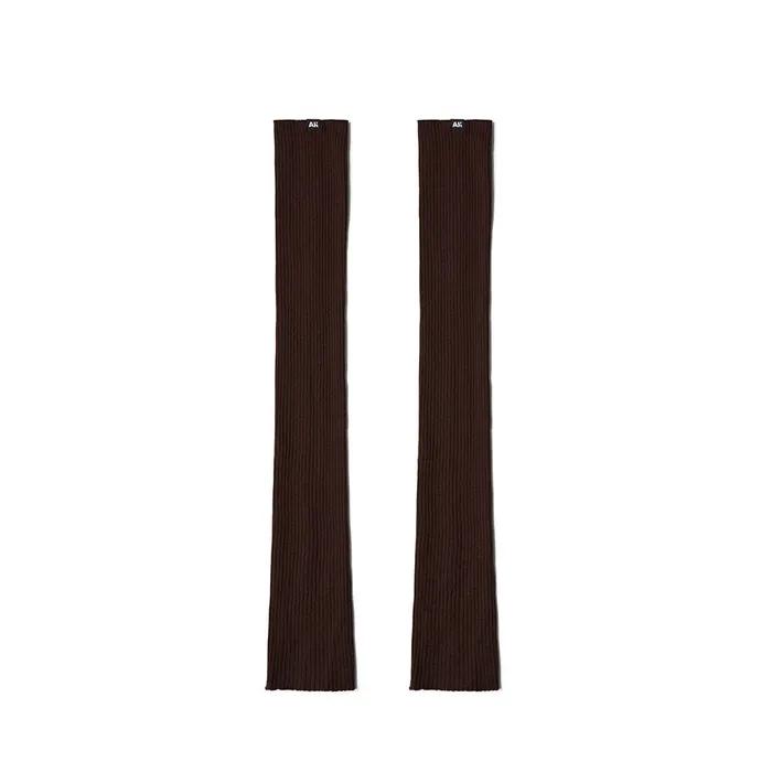 Sheer Rib Leg Warmer Brown