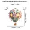 1pc Hot air balloon 2D acrylic pendant car wedding season flowers wall decoration creative romantic pendant home decor