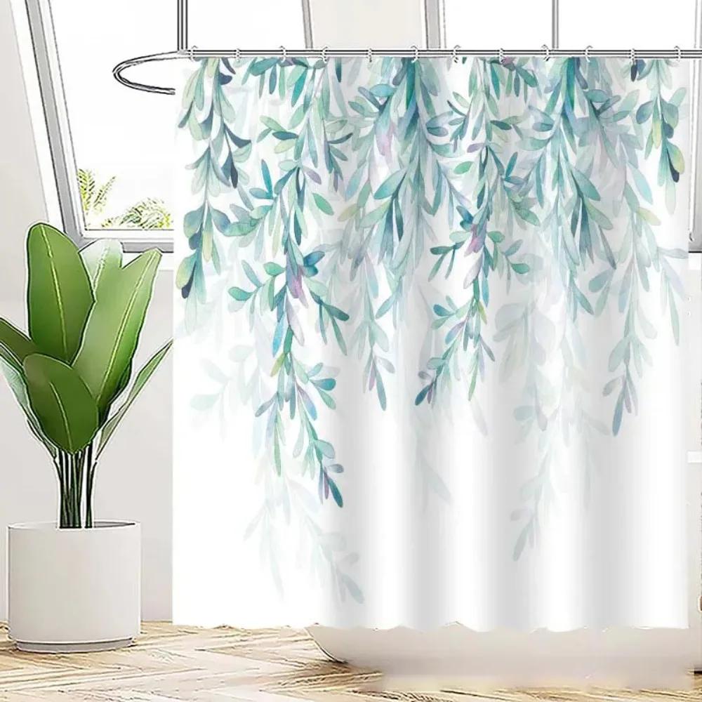 Rideau de Douche Imperméable Polyester Rideau de Salle de Bain Rideaux de Bain Rideau de Douche Hôtel Ménager Pour la Maison