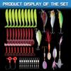 51Pcs Topwater Bait Rigs Multifunction Lure Tackle Kit Carbon Steel Biomimetic Fish Bait for Outdoor Fishing Accessories Tool