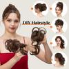 Adjustable Fluffy Wig Hair Ring for European & American Style Ponytails