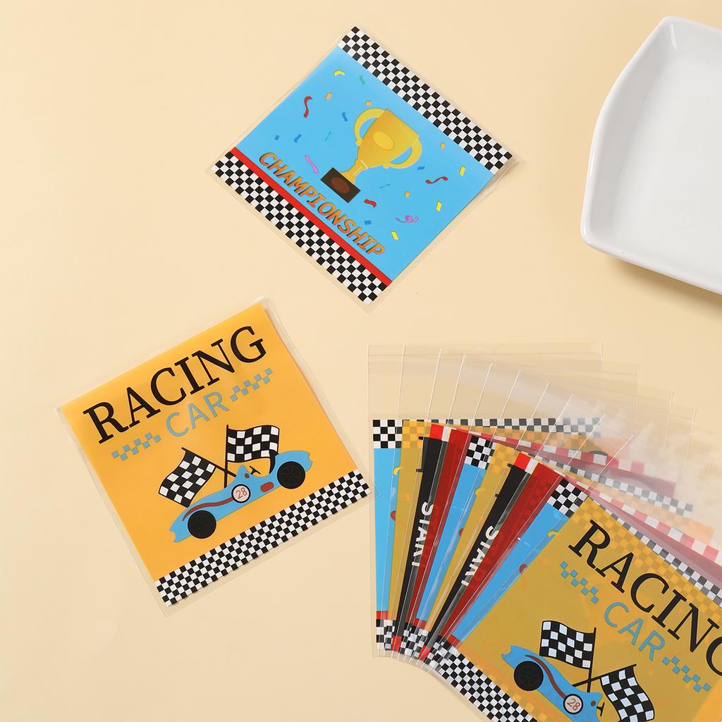 Racing Car Gift Bags Race Car Candy Bags Gifts Goodies Treats Birthday Party Decor Kids Boys Favor Party Supplies Cookie Bags