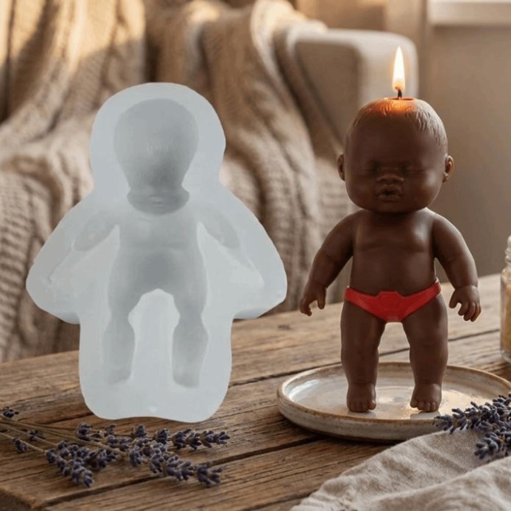 DIY řemesla Silikonová forma na panenku Realistická forma na dortový topper Černá forma na panenku Domácí dekorace
