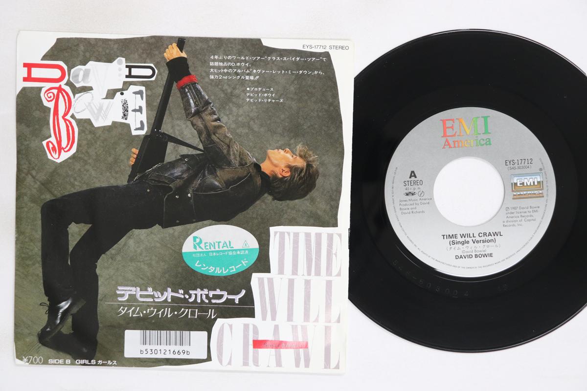 

7inch Record DAVID BOWIE Time Will Crawl Single Version EYS17712 EMI AMERICA 1987 Japan Rock Used