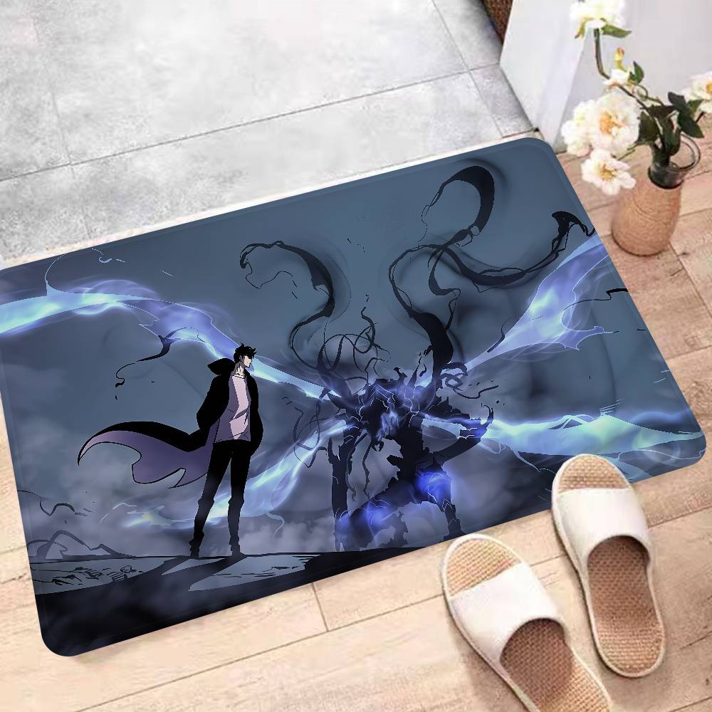 Japanese Manga Solo Leveling Bathroom Mat Non-Slip Laundry Room Mat Laundry Decor Balcony Child Living Room Toilet Rug