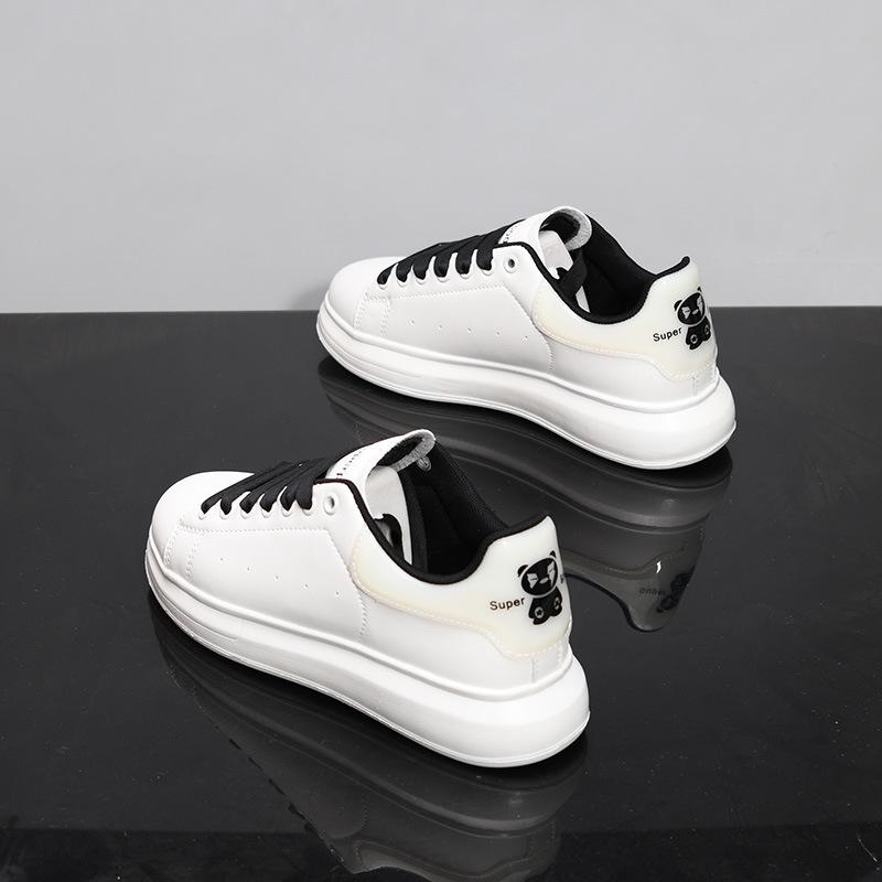 

Шкіряні кросівки на платформі Mcqueen з підвищеною підошвою, пара ведмедиків, повсякденні кеди MY22 35