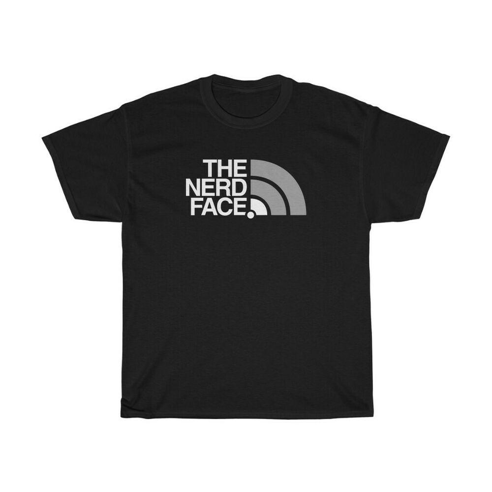 

The Nerd Face Parody North American Funny Clothing Wifi Adult Unisex T-Shirt