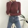 Women's Ruffle Half High Neck Long Sleeve Sweater - Early Spring & Autumn Style