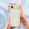 For iPhone 17 Air Case Pink Blue Flowers Pattern Printing Straight Edge TPU Phone Back Cover