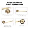 Antique Brass Bathroom Towel Holder Rack Single Pole Bar Clothes Hanger Shelf Wall Mount