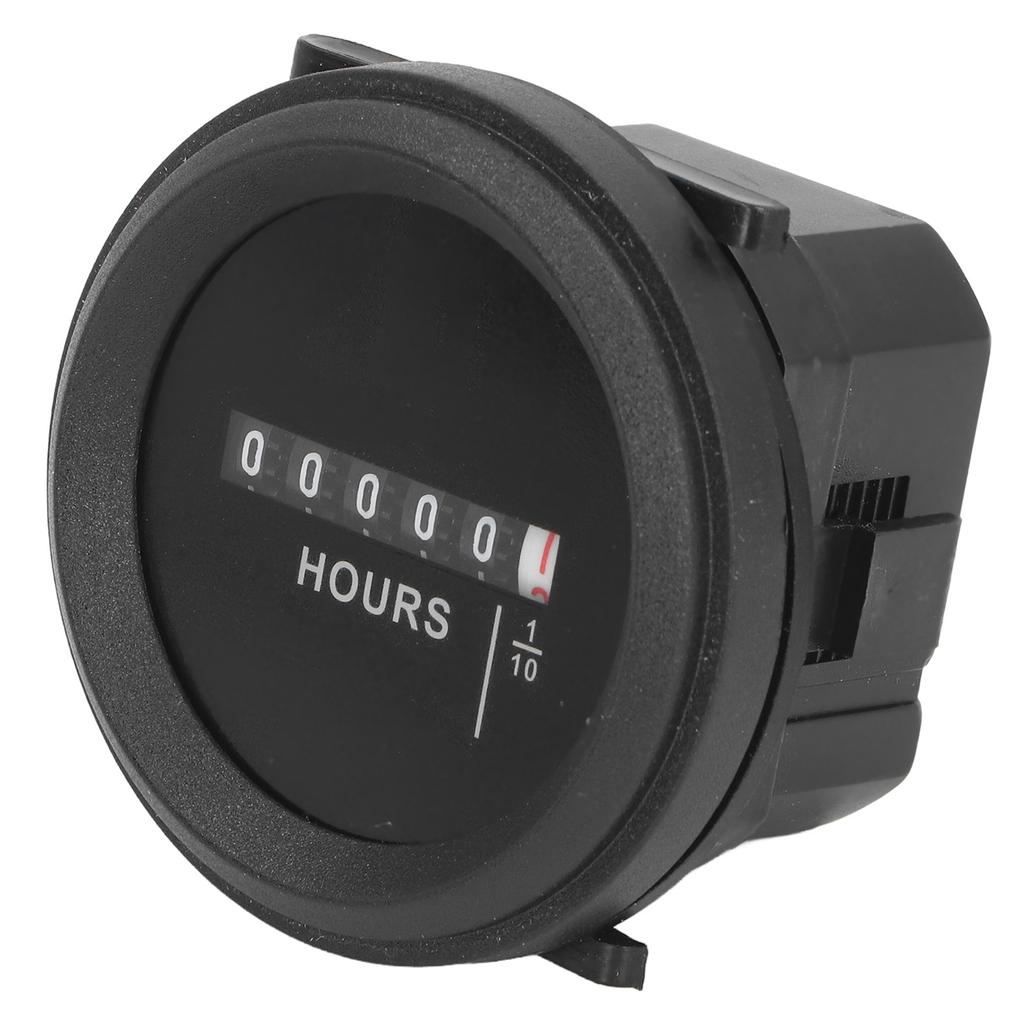 Round Hour Meter High Accuracy Quartz Mechanical Hour Meter for Engine Generator 6‑80VAC DC