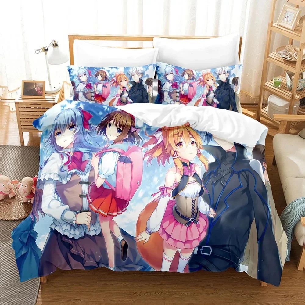 3D Anime Seirei Gensouki Bedding Set,Duvet Cover Comforter Bed Set Quilt Cover Pillowcase,King Queen Twin Size Boys Girls Adults