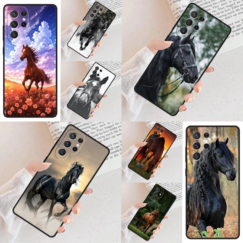 Horse Animal SOFT Cell Phone Case for Samsung Galaxy S26 Ultra S25 S24 S23 S22 S21 S20 Note10 Cover