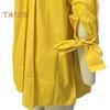 Women Long-Sleeved Shirt Commuter Solid Color Loose Fit Top Round Neck Mid-length Shirt for Work Parties Vacation