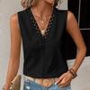 Camisola Informal para Mujer con Encaje y Retazos Cuello en V Holgada