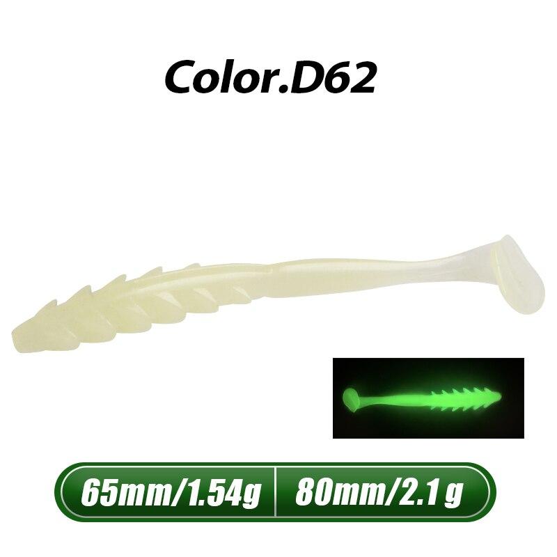 MEREDITH Crazy Shiner II Soft Lure 65 mm 80 mm Rybářská návnada Shad Silikonové návnady T-tail Wobblers Swimbait Umělá polévka leurre