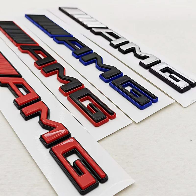 CXGSL1 3D ABS Car Letters Logo AMG Fender Side Emblem Badge Rear Tail Trunk Sticker Styling For Mercedes Benz AMG Auto accessories
