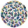 50/100 Waterproof Peacock Graffiti Stickers for Phone, Laptop, Suitcase - Decorative & Creative Stationery