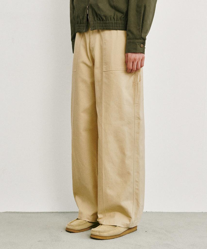GLW Carpenter Fatigue Cotton Pants Beige