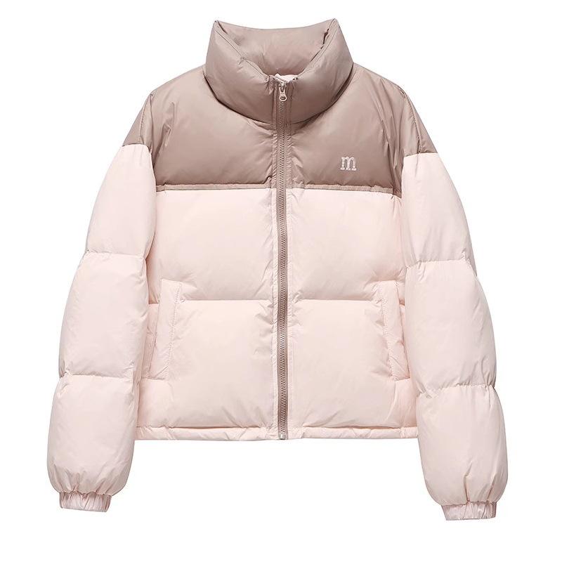 Winter new cotton clothes women's short 2025 new cotton clothes and bread clothes loose color-blocking padded jackets women's jackets