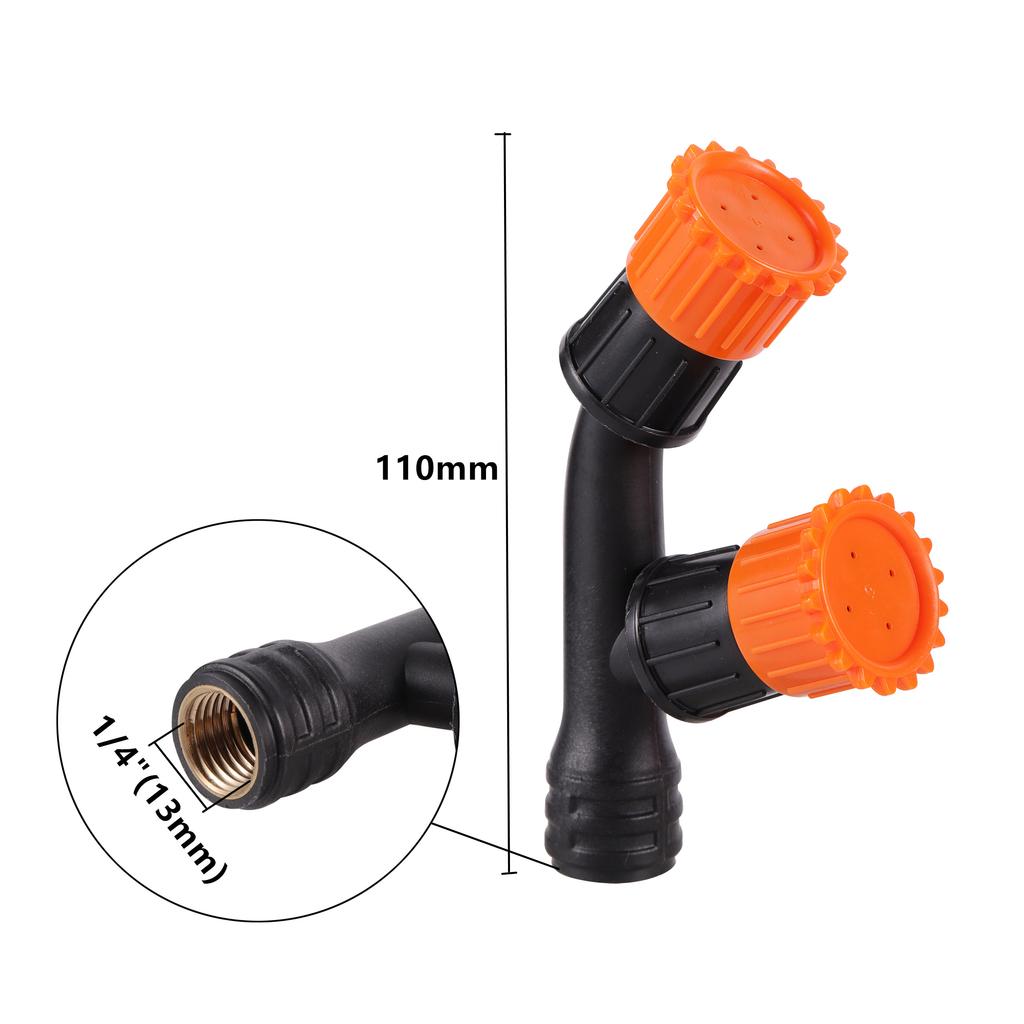 1/2"1/4" Garden High Pressure Atomizing Adjustable Nozzle With Threaded Single/Dual/Triple Nozzle Irrigation Pesticide Sprinkler