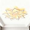 Dimmable Floral Ceiling Light Adjustable Light Color Lamp with Remote Control Modern Acrylic LED Fixture for Living Room & Bedroom