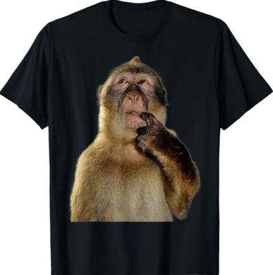 Thinking Monkey Funny Meme Cute T-Shirt