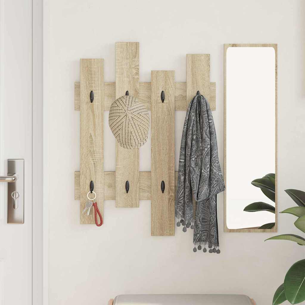 Wall Mounted Nightstand In Sonoma Oak 60 X 3 X 82 Cm