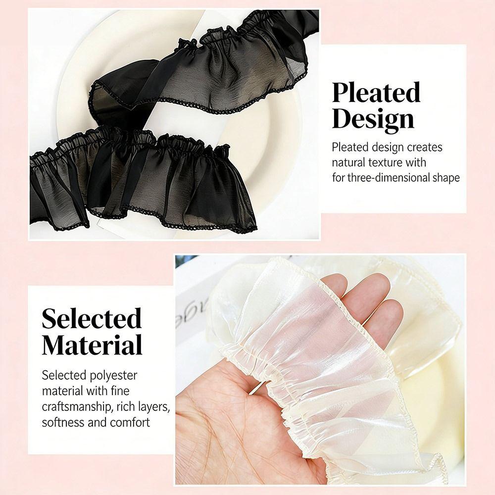 5cm Wide Satin Ribbon Trim Satin Ruffle Trim New Lolita Dress Trim Dress Decoration