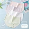 Ladies Spring and Autumn New Style Non Mark Breathable Pure Cotton File Not Clip Hip Naked Sense Waist Triangle Briefs