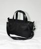 A By A Simple Plain Nylon Crossbody Bag Black