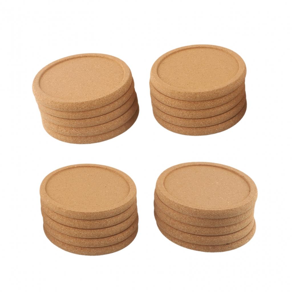 Coasters Coffee Cup Mat Multiple Quantity Natural Cork Non-Slip