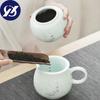 Keramisk tekopp med lokk og filter Kontorvannkopp Hjem Drikkevarer 340ML