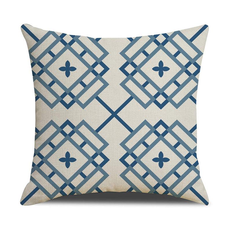 Nordisches Geometrisches Mandala Leinen Kissenbezug Digitaldruck Auto Sofa Bett Kissen Kissenbezug Zuhause