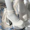 Designer Plateau Damen Mary Jane Schuhe Mode Elegant Kreuzriemen Dicke Absätze Schuhe Damen Pumps Schuh