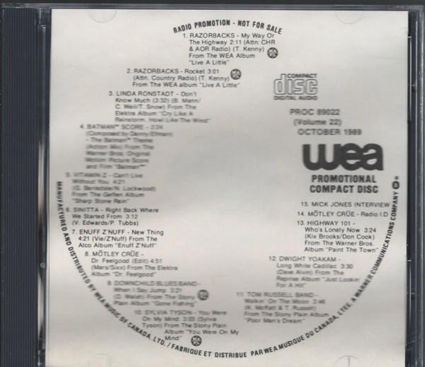CD РАЗЛИЧНЫЕ Wea Промо-Компакт-диск Октябрь PROC89022 WEA 1980 Канада Рок Б/у