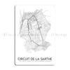 Circuito De La Sarthe 24 Ore di Le Mans Pista da Corsa Automobilistica Design Segno Metallico Personalizza Cucina Casa Personaggio Segno di Latta Poster