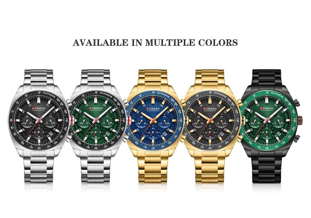 CURREN 8497 Men's Waterproof Business Quartz Watch with Multifunctional Calendar