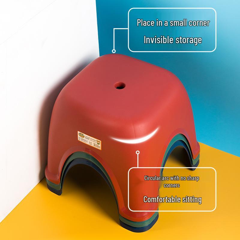 Thickened Children's Plastic Stool for Household and Bathroom Use