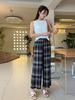Women's Loungewear: Cotton Silk Loose Wide-Leg Pajamas - Summer Casual Trousers, Wearable Outdoors