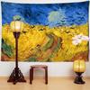 Golden Field Oil Painting Tapestry Wall Hanging Retro Hippie Tapiz Simple Art Dormitory Living Room Home Decor