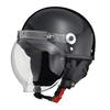 LEAD Jet Cross Motorcycle Helmet with Bubble Shield, Black, CR-760 FREE (Head Circumference: 57cm - 60cm)