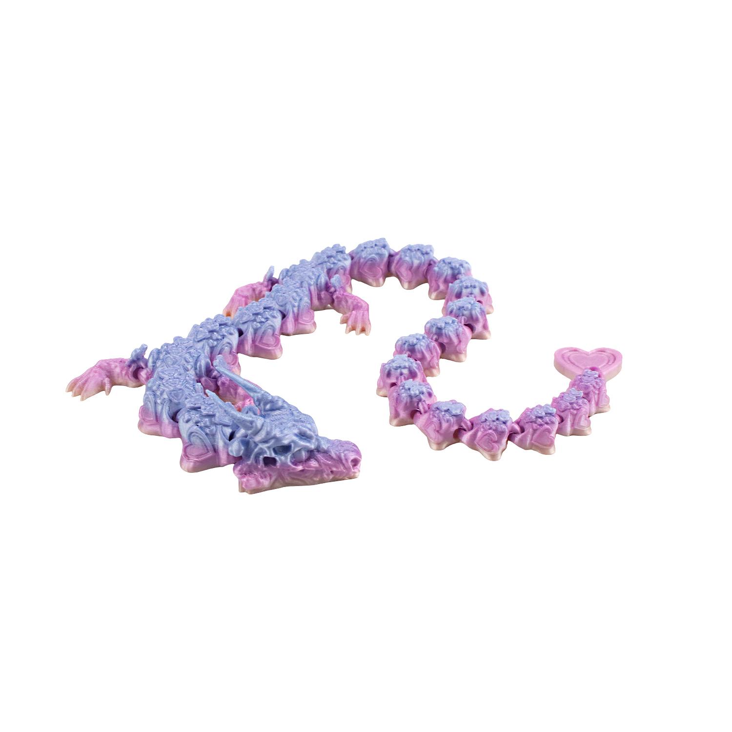 3D-печатный дракон любви с градиентом, Градиентные расходные материалы, Подвижные суставы, Декоративные подарки для украшений