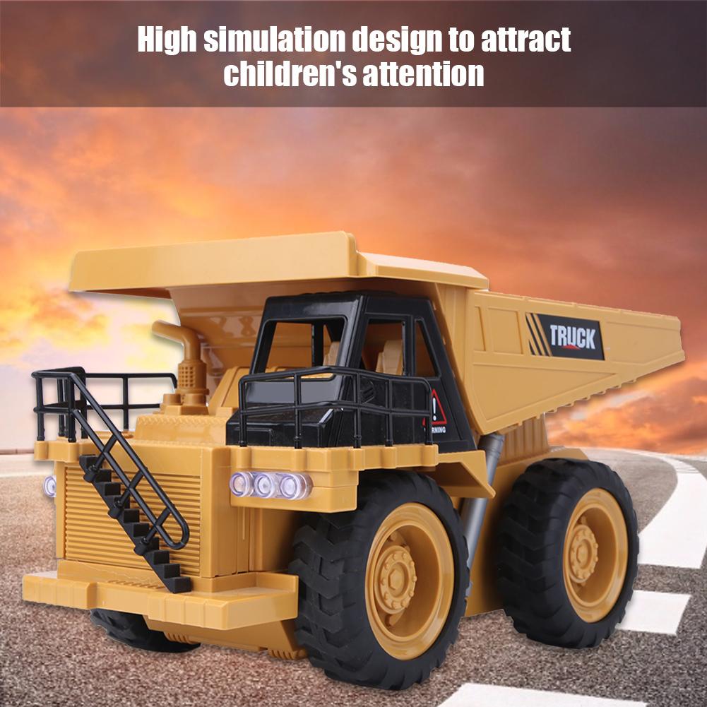 1 20 6 Channel Remote Control Simulation Engineering Car Model Kid Truck Gift