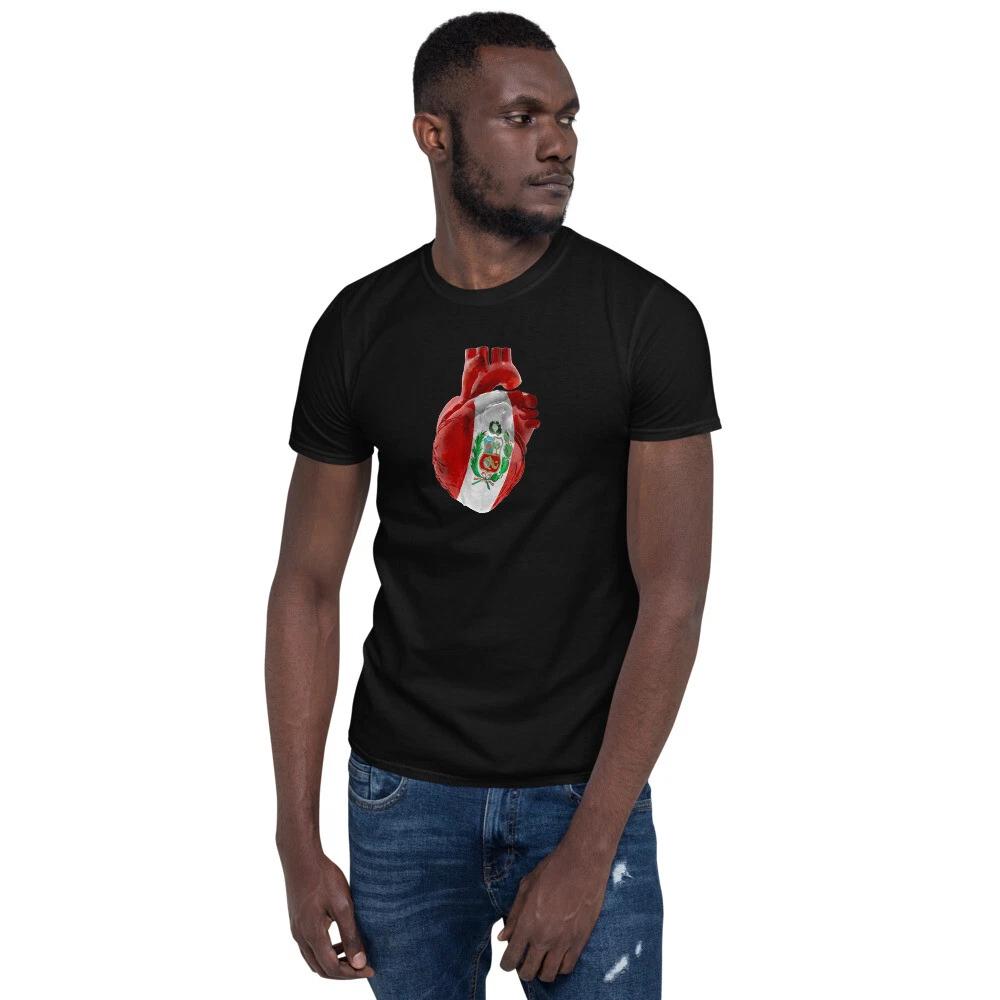 PERUVIAN HEART PERU ROOTS AWESOME GRAPHIC DESIGN Short-Sleeve Unisex T-Shirt S
