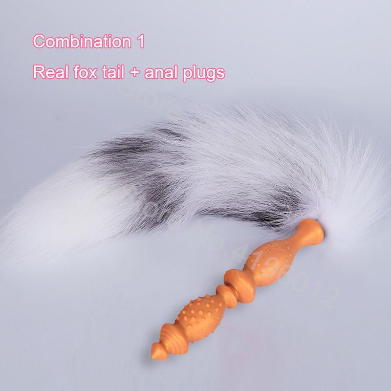 18+ Anal Plug with Tail Long Butt Plug Soft Liquid Silicone Huge Anal Plug Cosplay Sex Toys For Couple Adult Games Buttplug