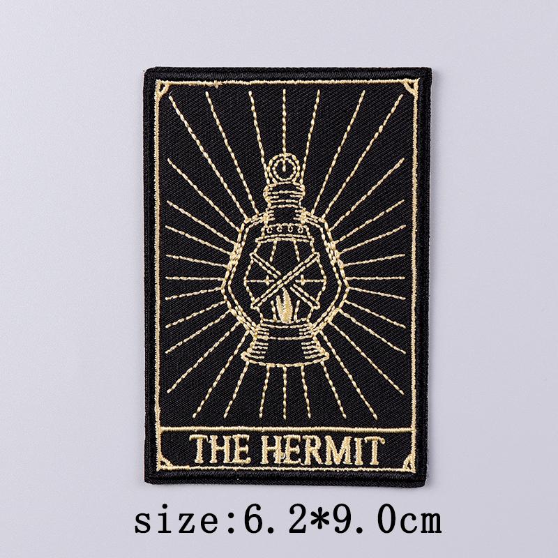 Punk Embroidery Patches For Clothing Tarot Card Patch Iron On Patches On Clothes Magic Sewing/Fusible Patch For Clothes Stickers