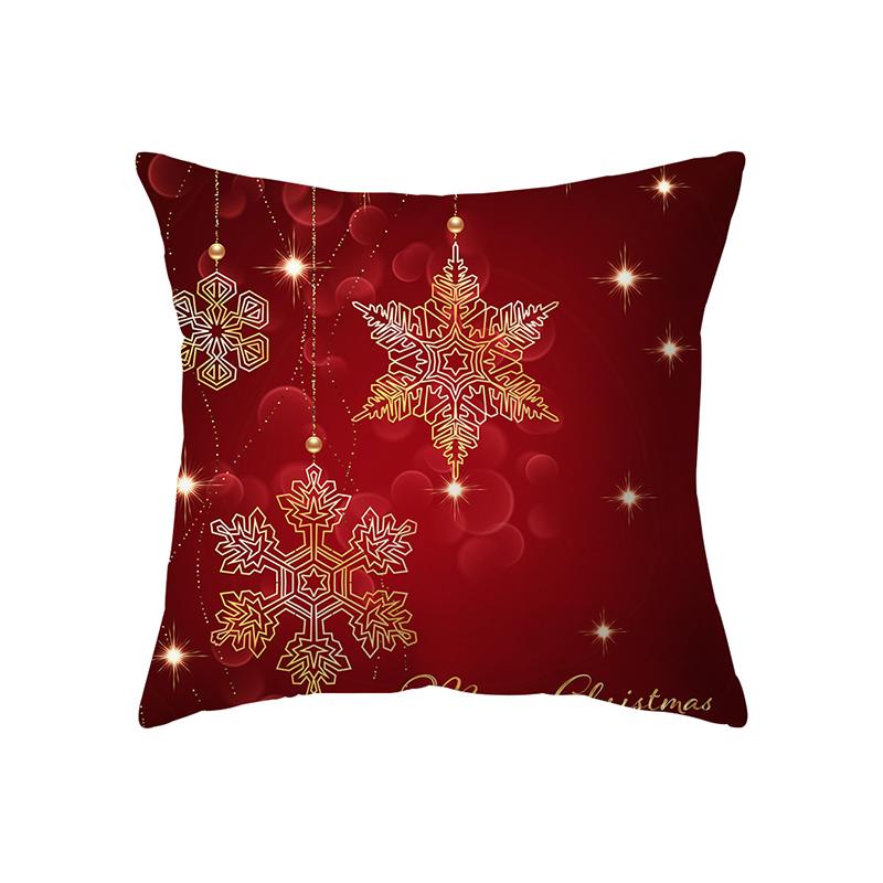 Christmas Theme Christmas Decoration Printing Pattern Cushion Cover Home Living Room Sofa Decoration Pillow Pillow Cover