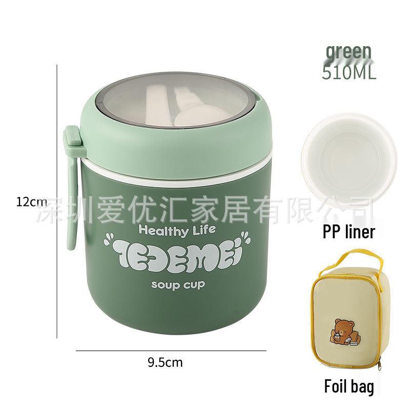 316 Stainless Steel Insulated Lunch Box and Soup Cup for Office Workers and Girls